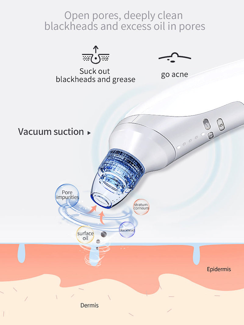 Blackhead Suction Instrument, Electric Blackhead Suction Artifact, Blackhead Removal Instrument, Home Use Beauty Instrument for Sucking Blackheads and Acne